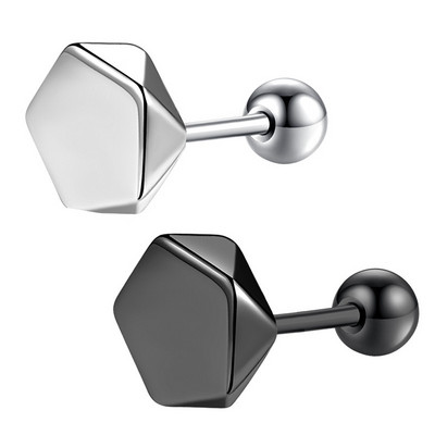 Férfi fülbevaló 1 db ezüst és fekete színben