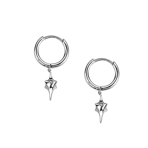 Ανδρικά σκουλαρίκια με μενταγιόν με αστέρι