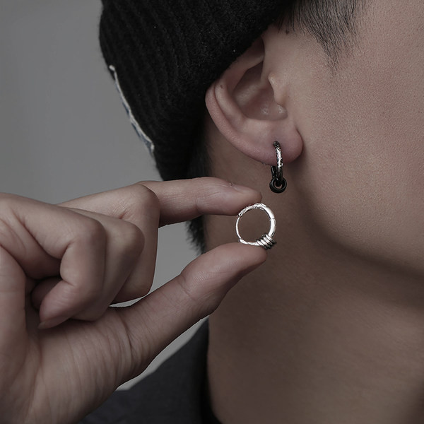 Vīriešu auskari gredzeni-2 krāsas