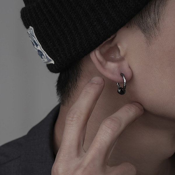 Vīriešu auskari gredzeni-2 krāsas