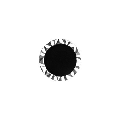 Vīriešu sudraba auskars ar melnu akmeni