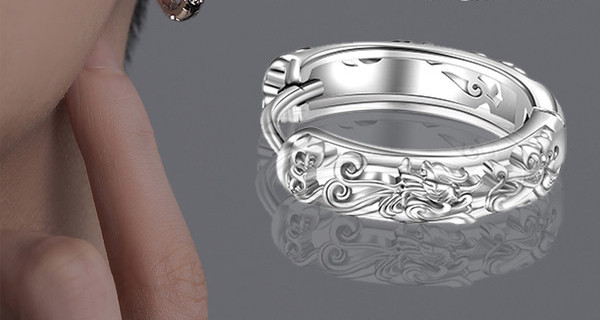 Vīriešu auskaru gredzeni ar 3D elementiem