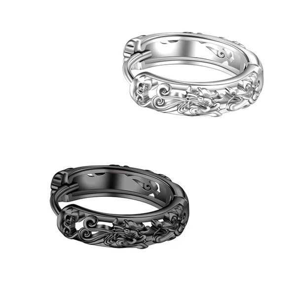 Vīriešu auskaru gredzeni ar 3D elementiem