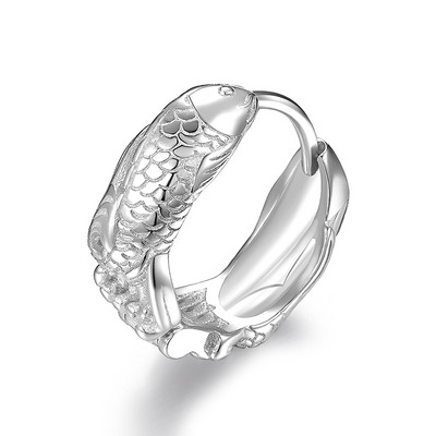 Retro model muških 3D naušnica