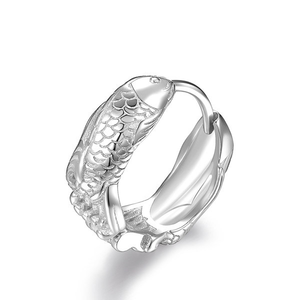 Retro model muških 3D naušnica