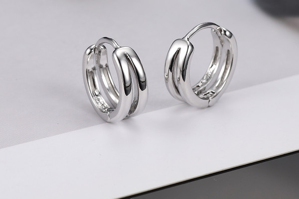 Ανδρικά σκουλαρίκια σε ασημί και μαύρο χρώμα στυλ hip-hop