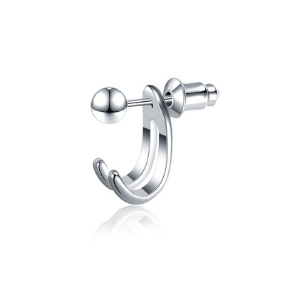 Ανδρικά σκουλαρίκια σε βίδα σε ασημί χρώμα