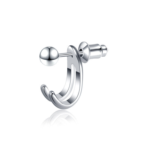 Ανδρικά σκουλαρίκια σε βίδα σε ασημί χρώμα