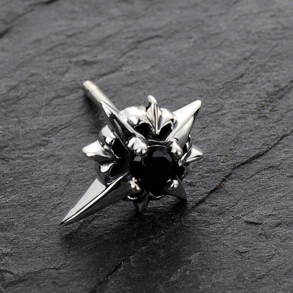 Vīriešu zvaigžņu auskari ar dekoratīviem akmeņiem