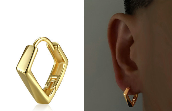 Jauna modeļa vīriešu auskari gredzeni trīs krāsās