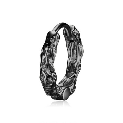 Jauns vīriešu auskaru modelis sudraba un melnā krāsā