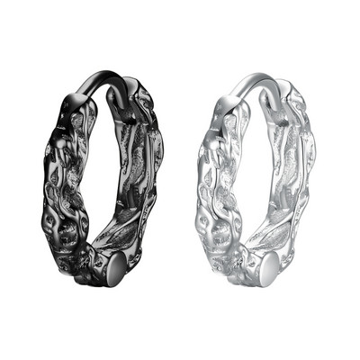 Jauns vīriešu auskaru modelis sudraba un melnā krāsā