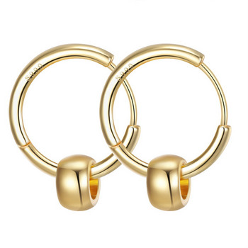 Ανδρικό σκουλαρίκι με μενταγιόν σε ασημί και χρυσό χρώμα