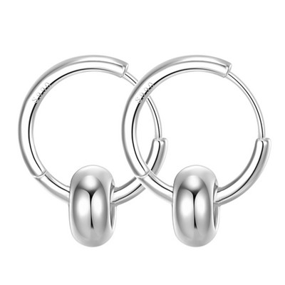 Vīriešu auskars ar kulonu sudraba un zelta krāsā