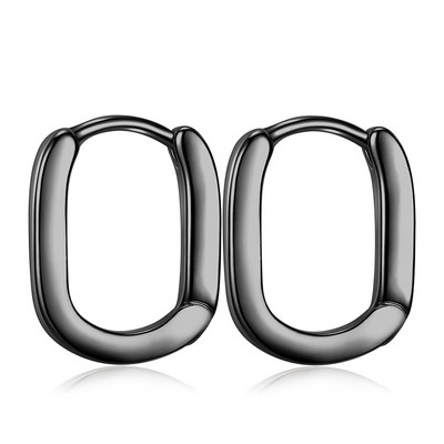 Moderns auskars sudraba un melnā krāsā