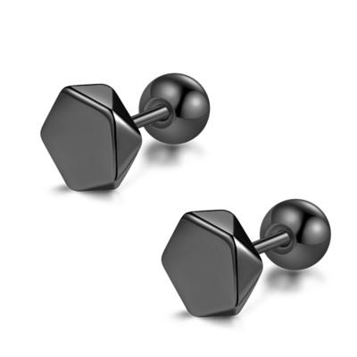 Ανδρικά σκουλαρίκια σε βίδα διχρωμία