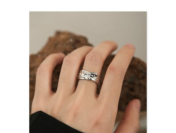 Ρυθμιζόμενο ασημένιο ανδρικό δαχτυλίδι