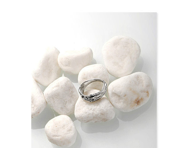 Ρυθμιζόμενο ασημένιο ανδρικό δαχτυλίδι