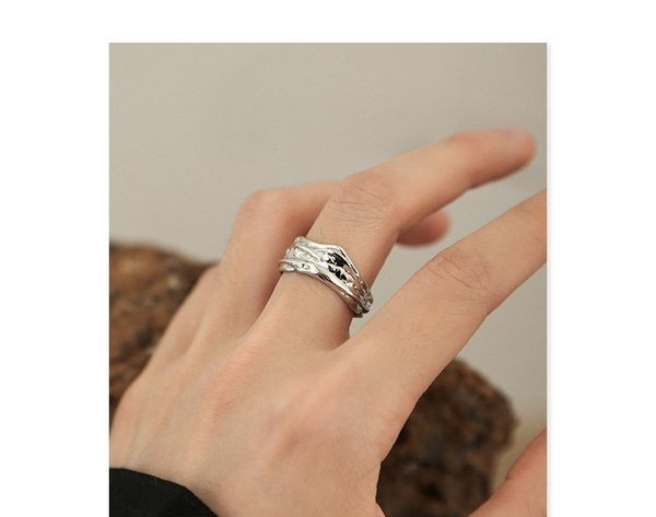 Ρυθμιζόμενο ασημένιο ανδρικό δαχτυλίδι