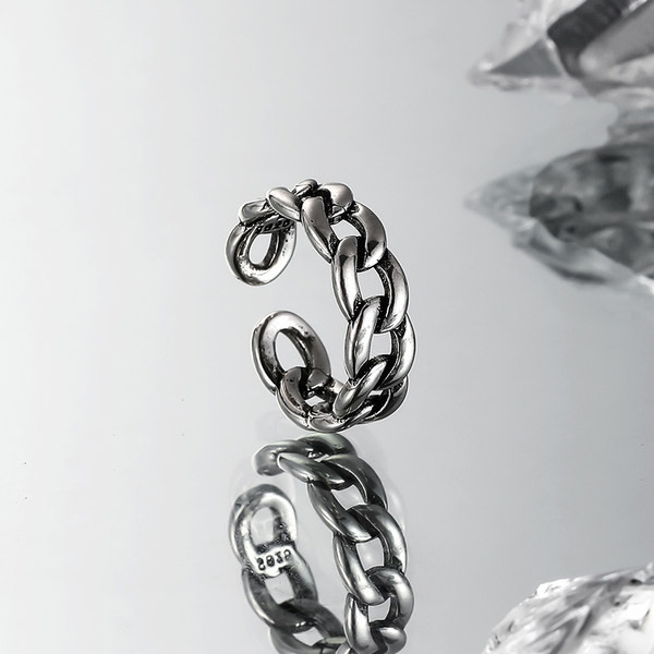 Νέο μοντέλο ανδρικό ρυθμιζόμενο δαχτυλίδι σε ασημί χρώμα