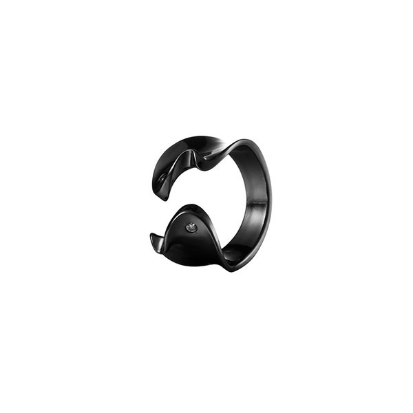 Rotējošs tērauda gredzens melnā krāsā