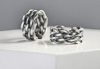 Reguliuojamas vyriškas žiedas – sidabro spalvos