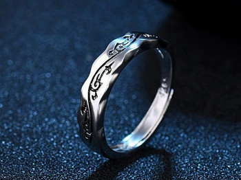 Модерен мъжки пръстен в сребрист цвят