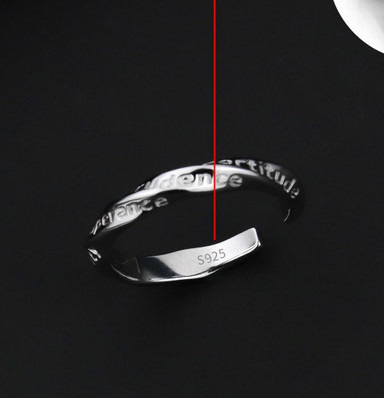 Vīriešu gredzenu ikdienas modelis ar uzrakstu