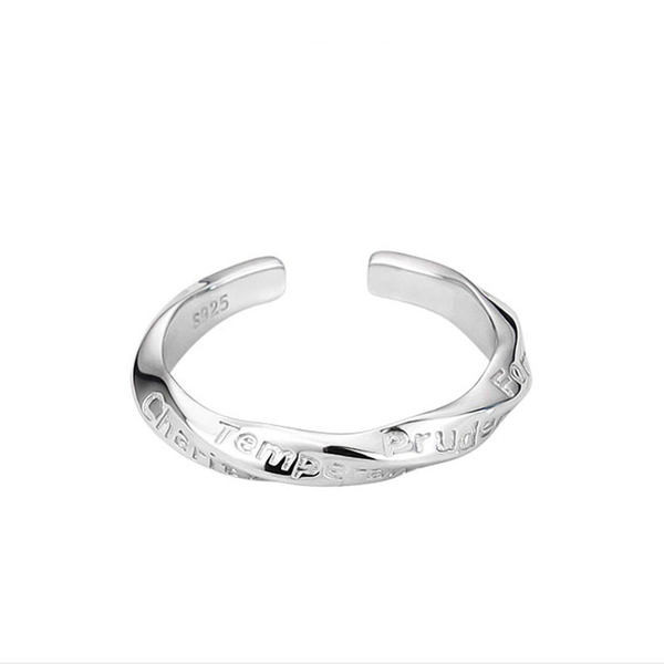 Vīriešu gredzenu ikdienas modelis ar uzrakstu