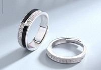 Regulējams iegravēts gredzens vīriešiem