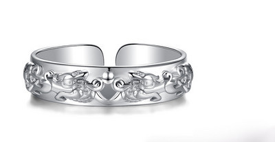 Vīriešu retro gredzens ar apdruku