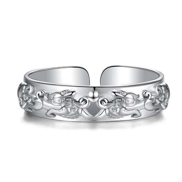 Vīriešu retro gredzens ar apdruku