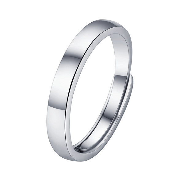 Ανδρικό δαχτυλίδι τύπου κρίκου - σε ασημί χρώμα