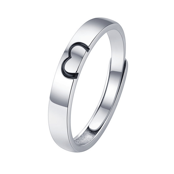 Ανδρικό δαχτυλίδι τύπου κρίκου - σε ασημί χρώμα