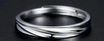 Κομψό ανδρικό δαχτυλίδι καθαρό μοντέλο ρυθμιζόμενο