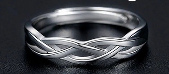 Мъжки стилен пръстен изчистен модел-регулируем