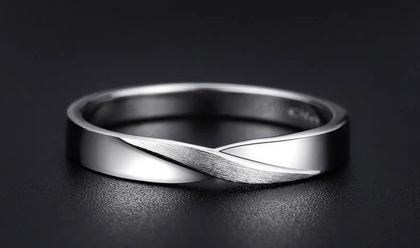 Muški elegantni prsten čisti model-podesiv