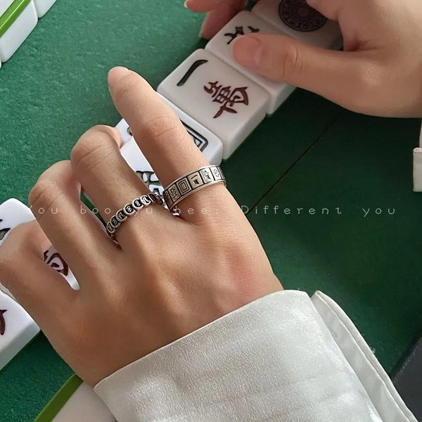 Ασημένιο ανδρικό ρυθμιζόμενο δαχτυλίδι