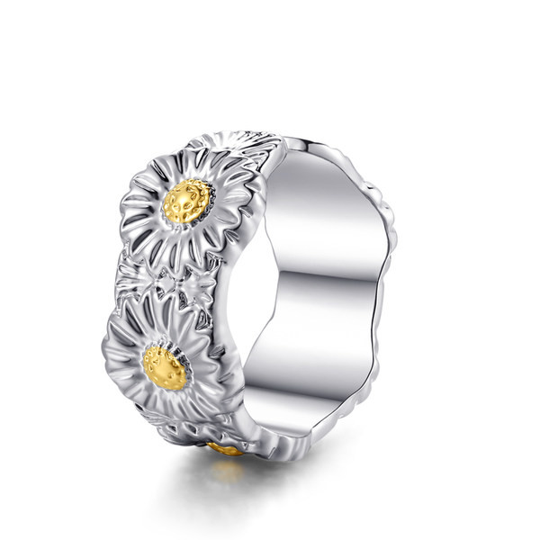 Naujo modelio reguliuojamas žiedas vyrams su dekoratyviniais akmenimis