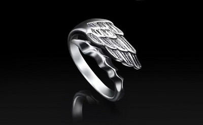 Ανδρικό δαχτυλίδι - σε ασημί χρώμα