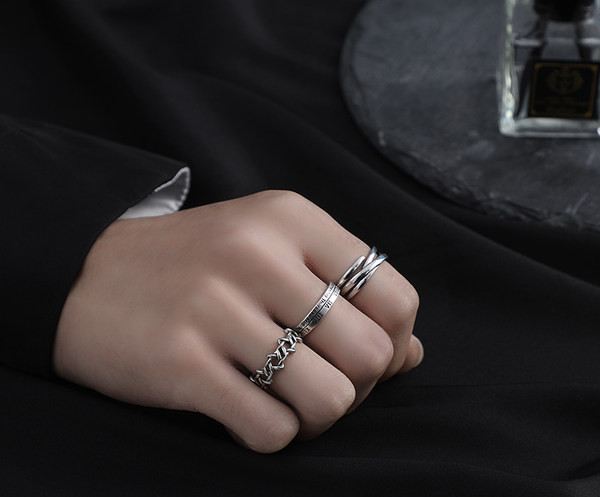 Regulējams gredzens vairāki modeļi vīriešiem