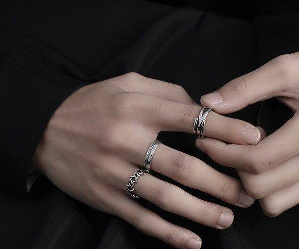 Regulējams gredzens vairāki modeļi vīriešiem