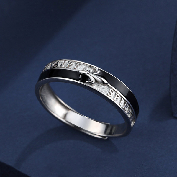 Titāna tērauda gredzens ar uzrakstu