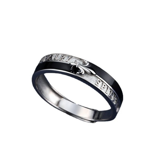 Titāna tērauda gredzens ar uzrakstu