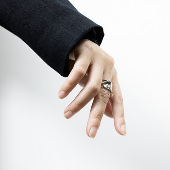 Ρυθμιζόμενο ασημένιο δαχτυλίδι για άνδρες