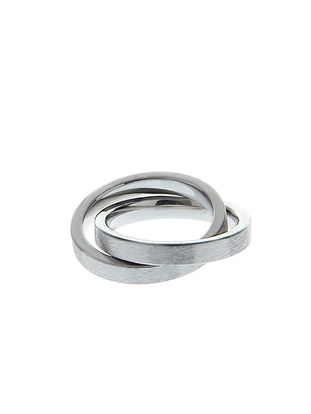 Vīriešu dubultgredzens no titāna tērauda