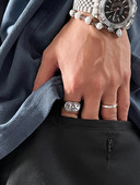 Muški prsten emoji od titanijskog čelika