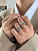 Férfi gyűrű ezüst színben - két különböző modell