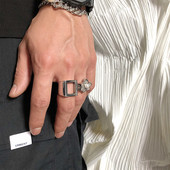 Kvadrātveida vintage gredzens vīriešiem