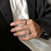 Ανδρικό ασημένιο δαχτυλίδι - ρετρό στυλ